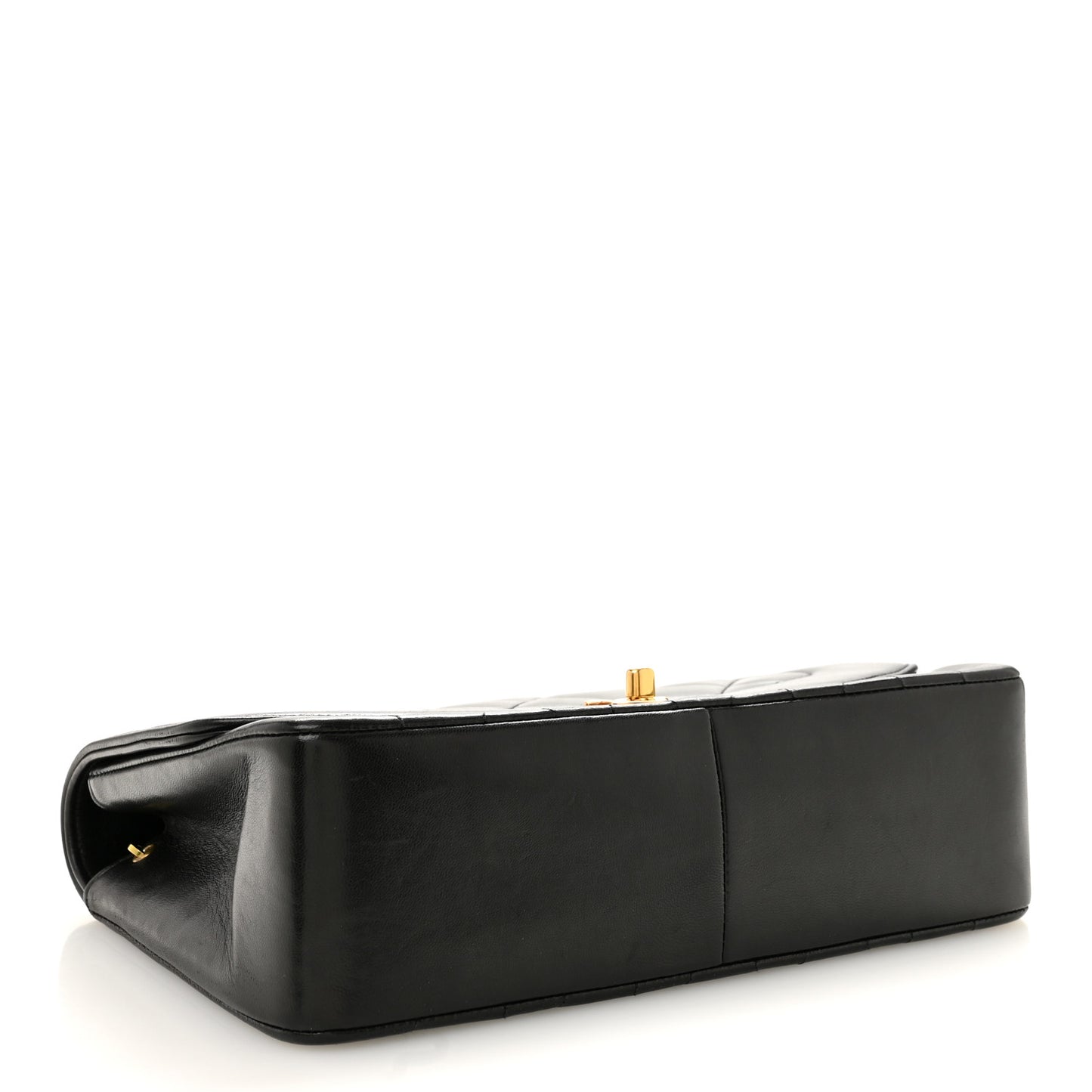 Lambskin Quilted Medium Single Flap Black