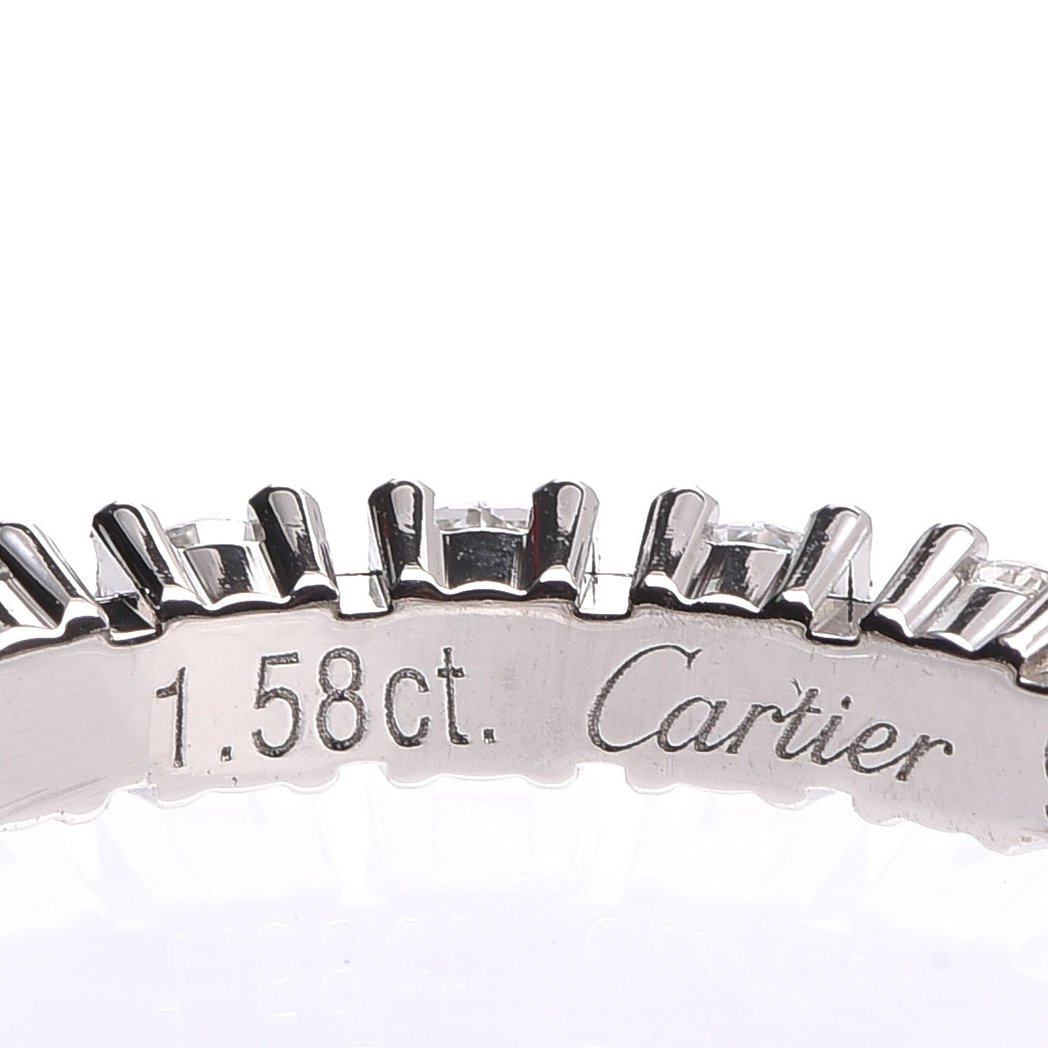 Cartier Platinum Diamond 1.58ct Eternity Ring 56 7.25 4 of 9