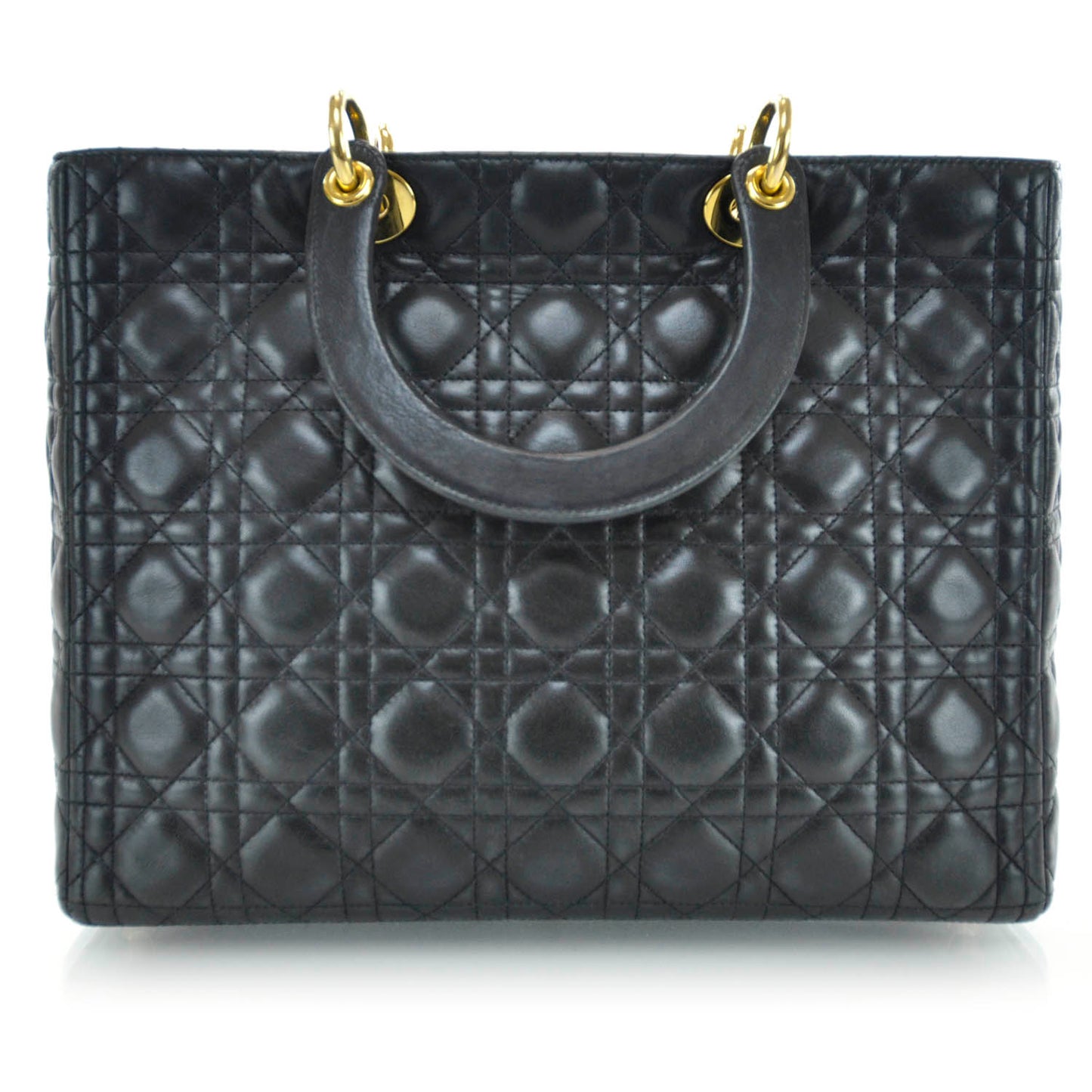 Lambskin Cannage Large Lady Dior Black