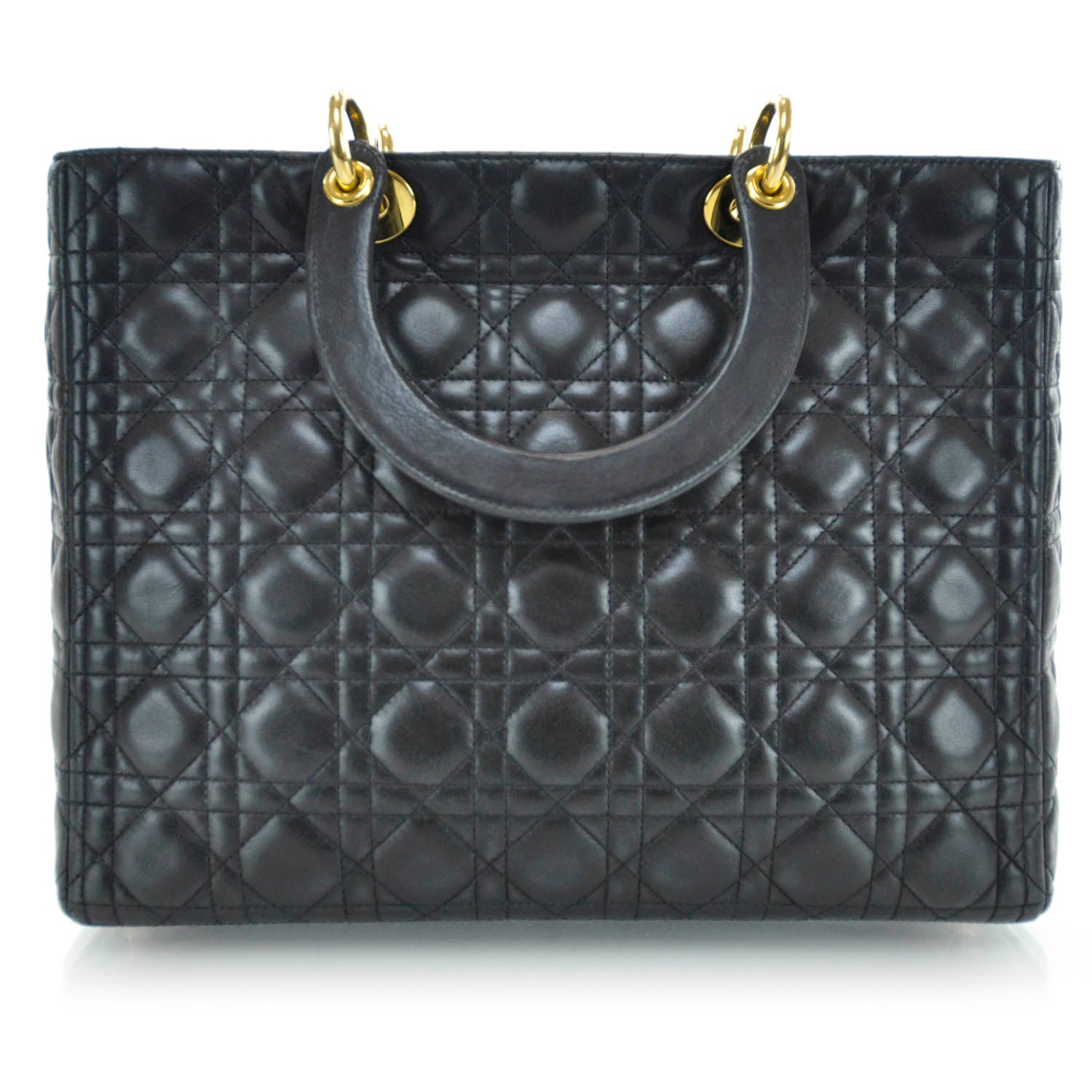 Christian Dior Lambskin Cannage Large Lady Dior Black 4 of 12