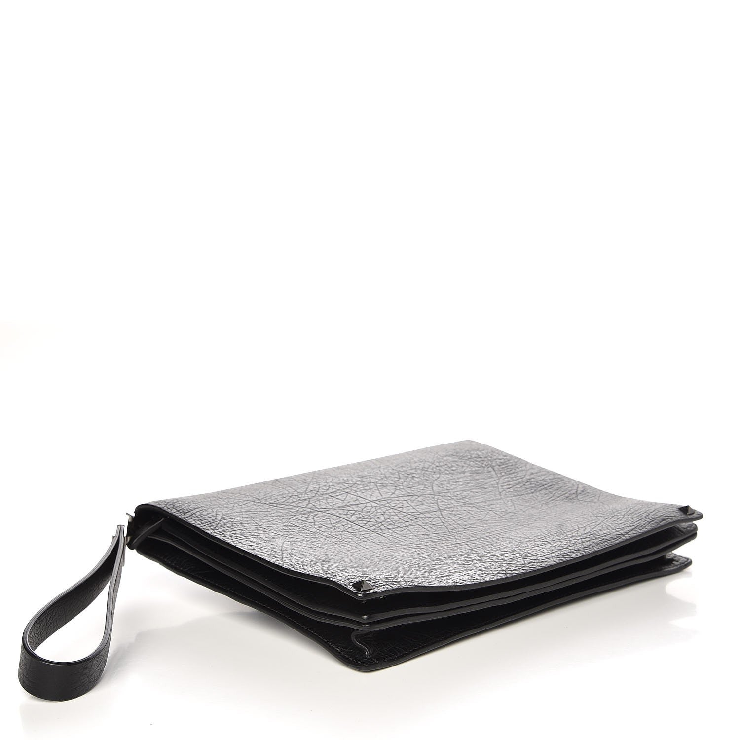 Valentino Garavani Nappa Rockstud Zip Wristlet Pouch Black 3 of 8