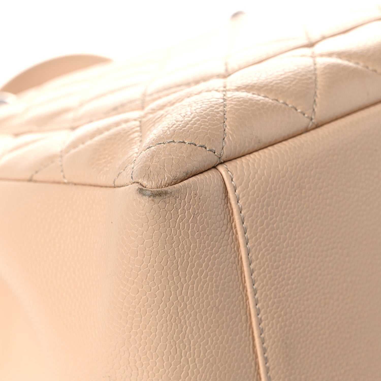 Chanel Caviar Quilted Grand Shopping Tote GST Beige Clair 9 of 32