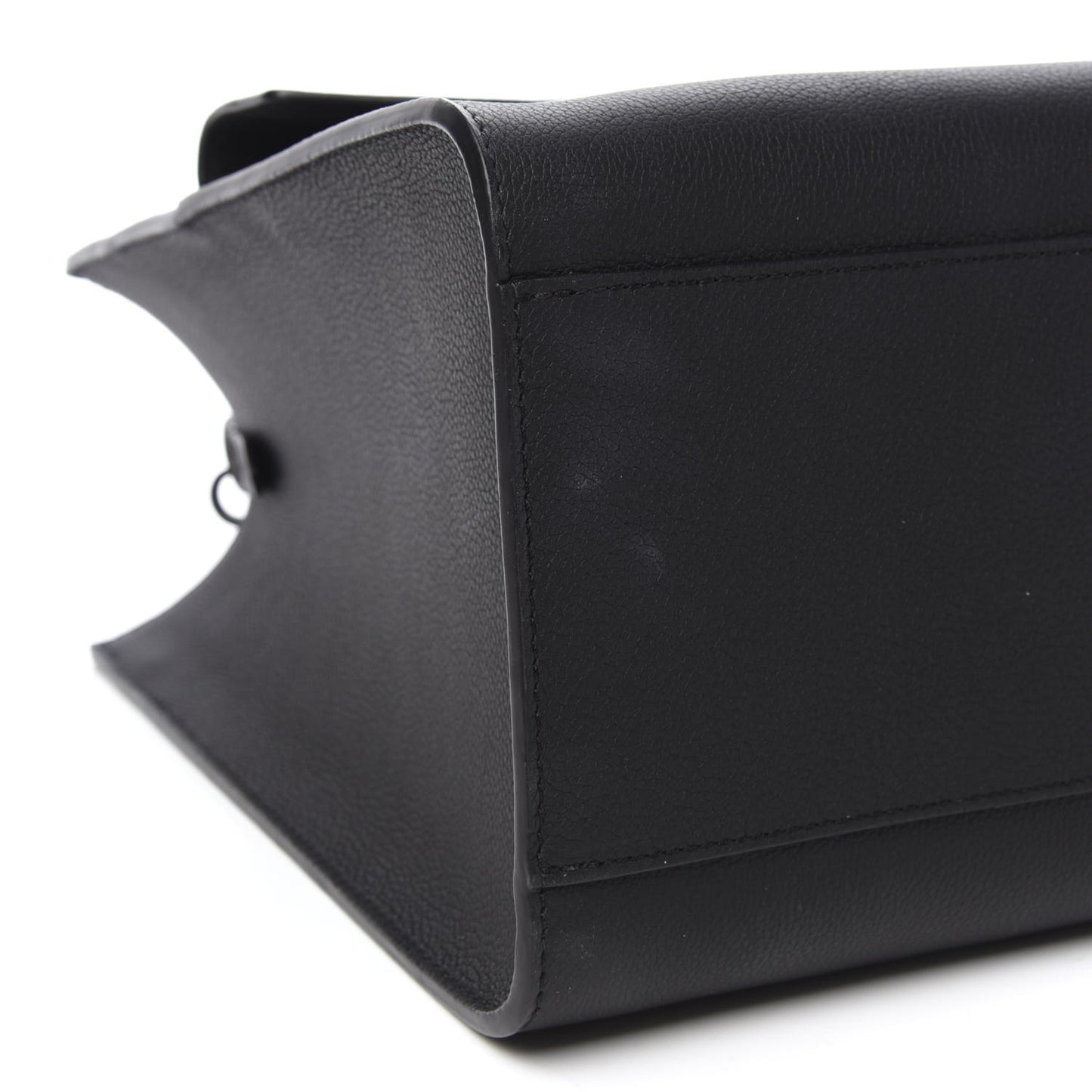 Soft Calfskin Lockme Tote MM Black
