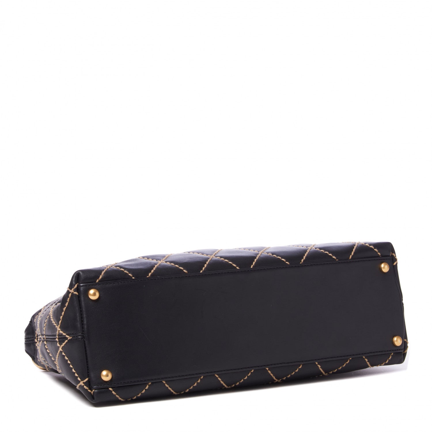 Chanel Calfskin Wild Stitch Hobo Black 3 of 9