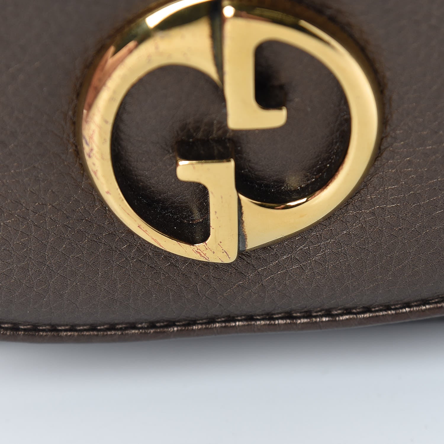 Gucci Metallic Pebbled Calfskin Small 1973 Chain Shoulder Bag Winter Leaf 14 of 14