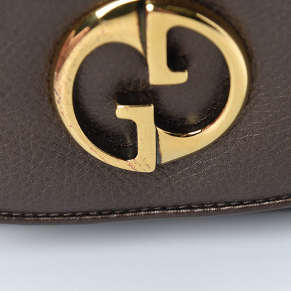 Gucci Metallic Pebbled Calfskin Small 1973 Chain Shoulder Bag Winter Leaf 14 of 14