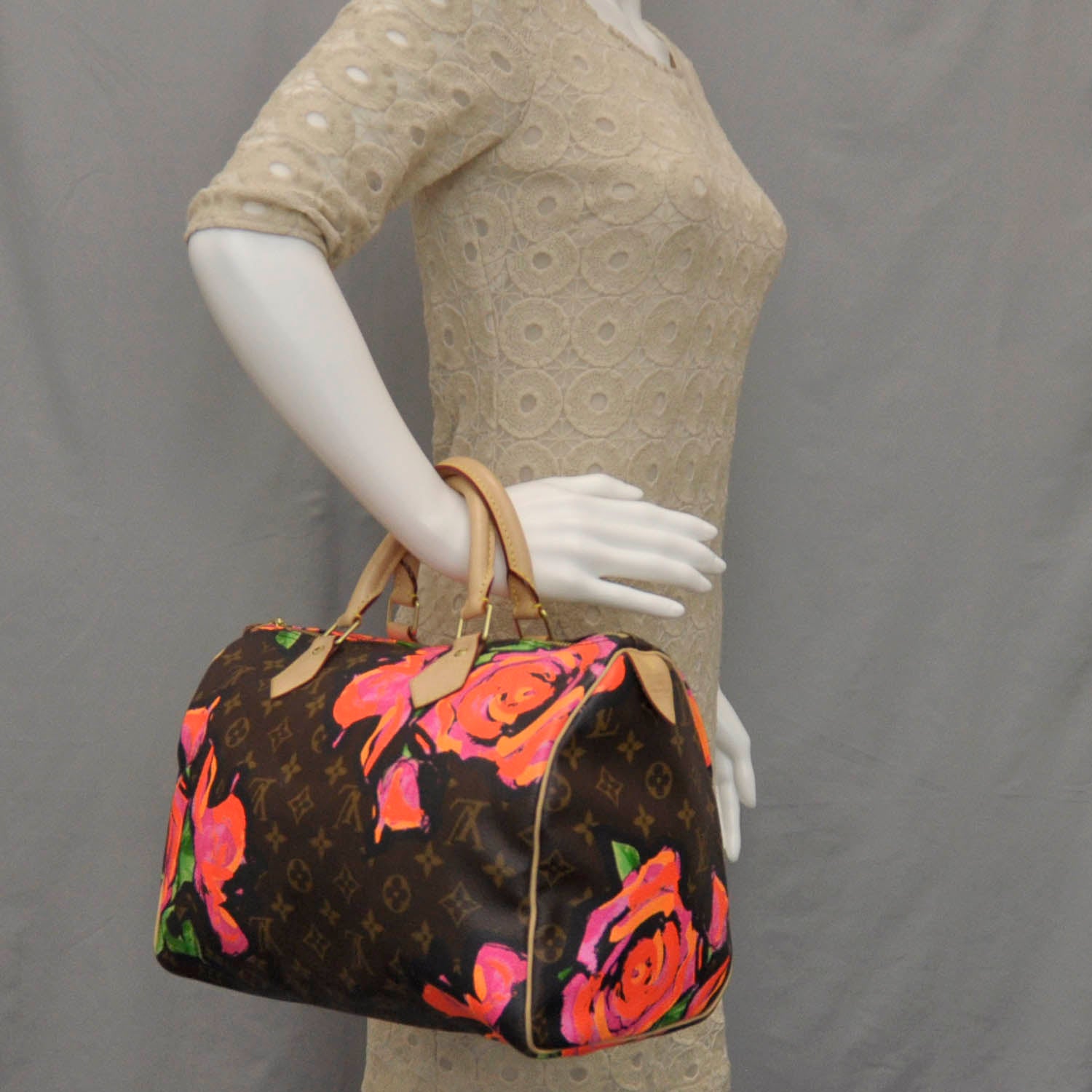 Louis Vuitton Monogram Roses Speedy 30 2 of 7