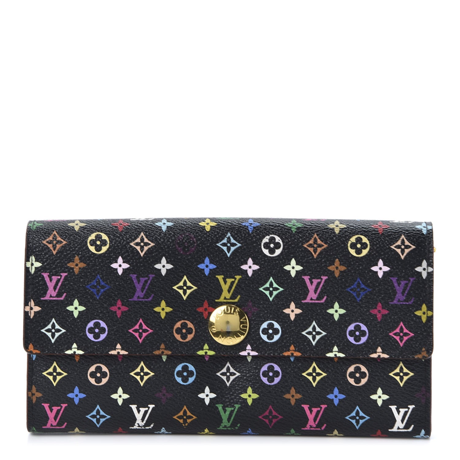 Louis Vuitton Monogram Multicolor Sarah Wallet Black Grenade 1 of 9