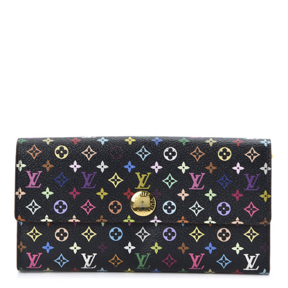 Louis Vuitton Monogram Multicolor Sarah Wallet Black Grenade 1 of 9