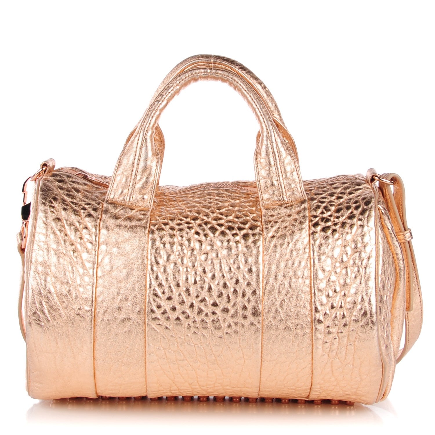 Alexander Wang Metallic Pebbled Lambskin Rocco Rose Gold Hardware 1 of 7