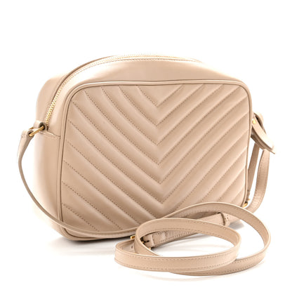 Saint Laurent Calfskin Matelasse Monogram Lou Camera Bag Dark Latte 3 of 13