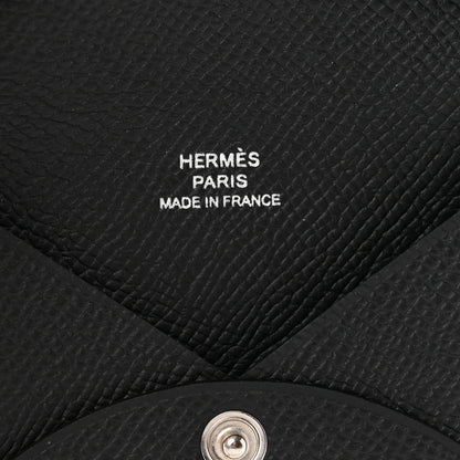 Hermes Epsom Calvi Card Case Black 6 of 6