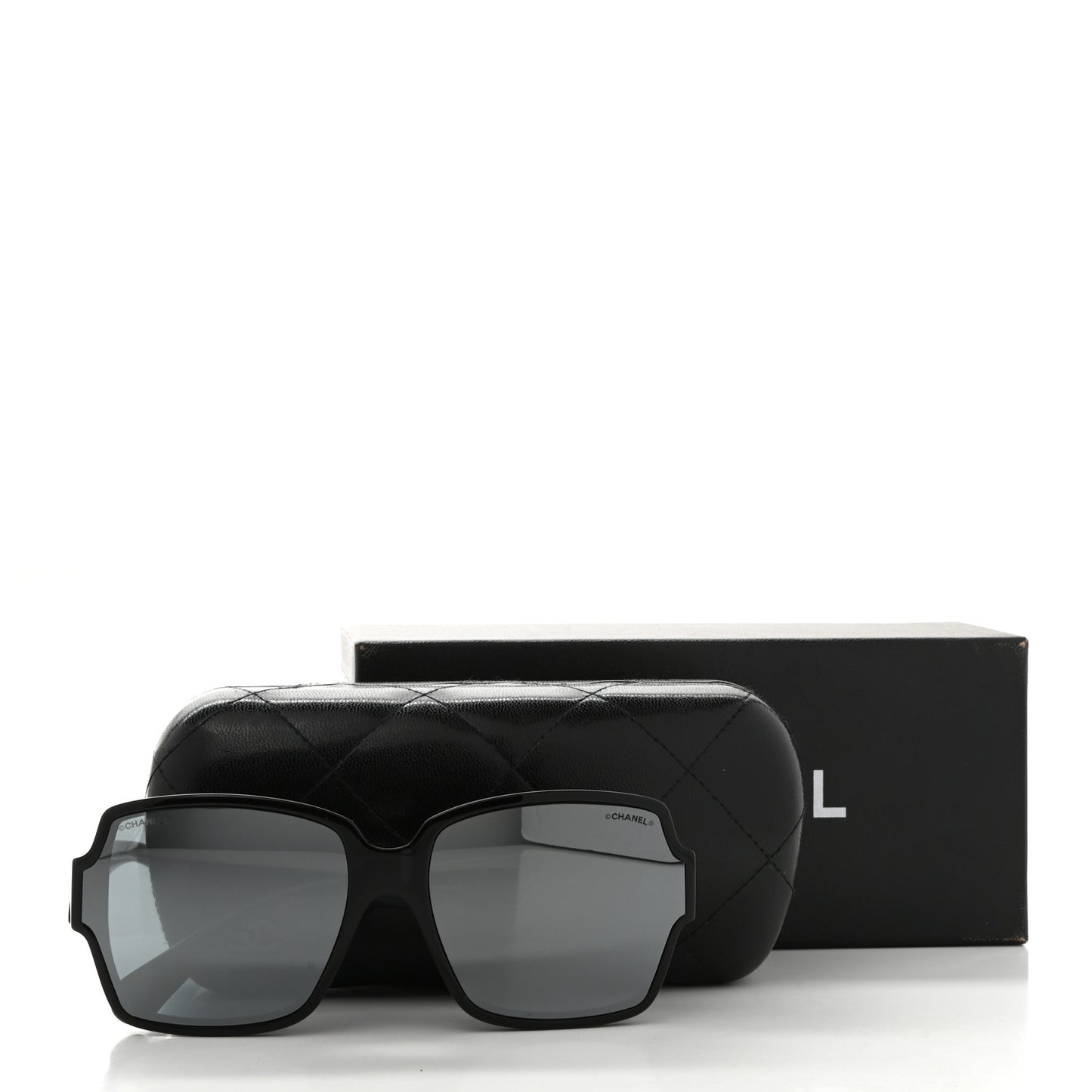 Acetate Square CC Sunglasses 5385 Black