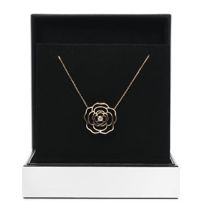 Chanel 18K Yellow Gold Diamond Petales de Camelia Necklace 6 of 6
