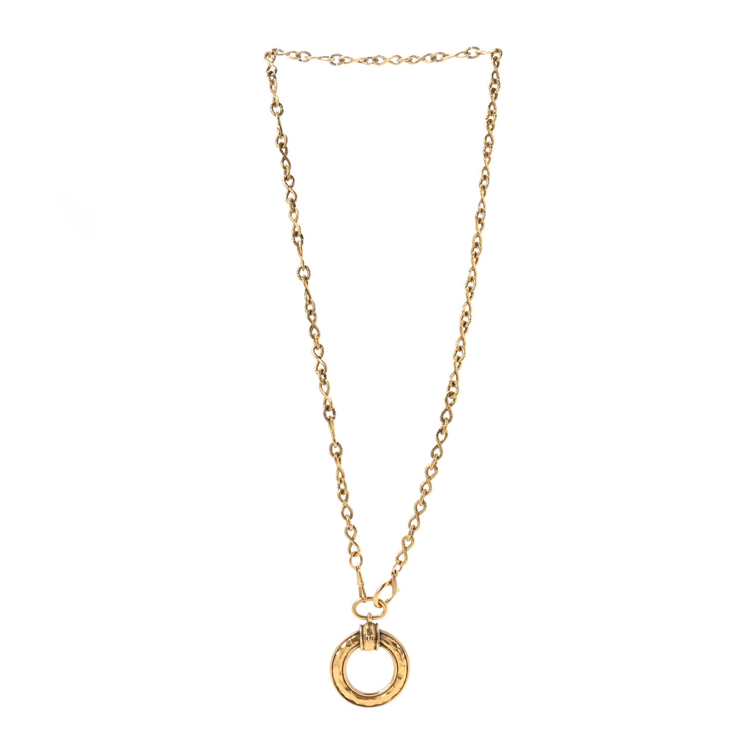 Chanel Loupe Magnifying Glass Necklace Gold 3 of 5