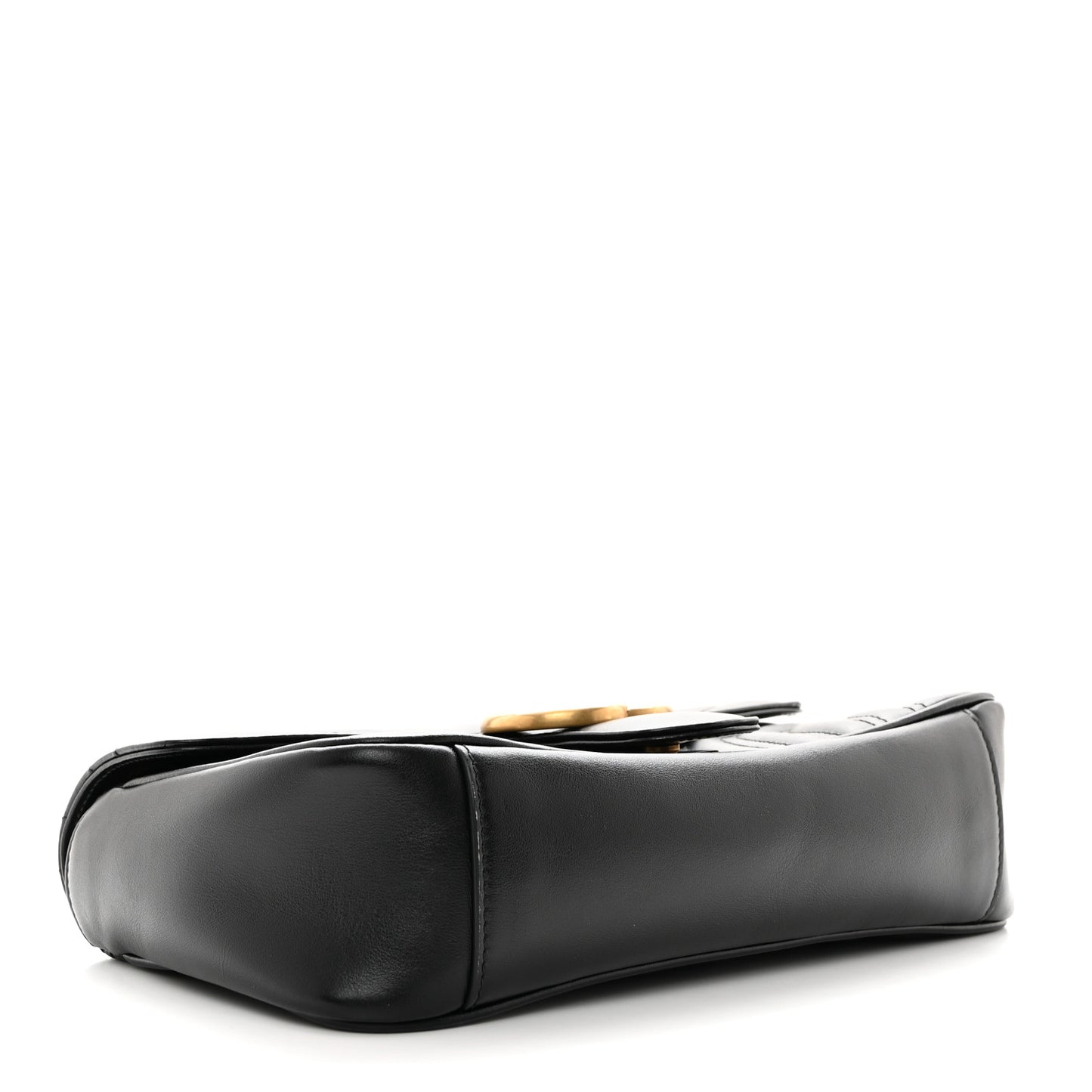 Calfskin Matelasse Small GG Marmont Shoulder Bag Black