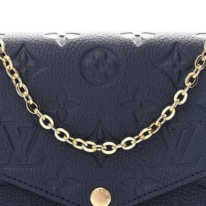 Louis Vuitton Empreinte Pochette Felicie Chain Wallet Navy 9 of 11