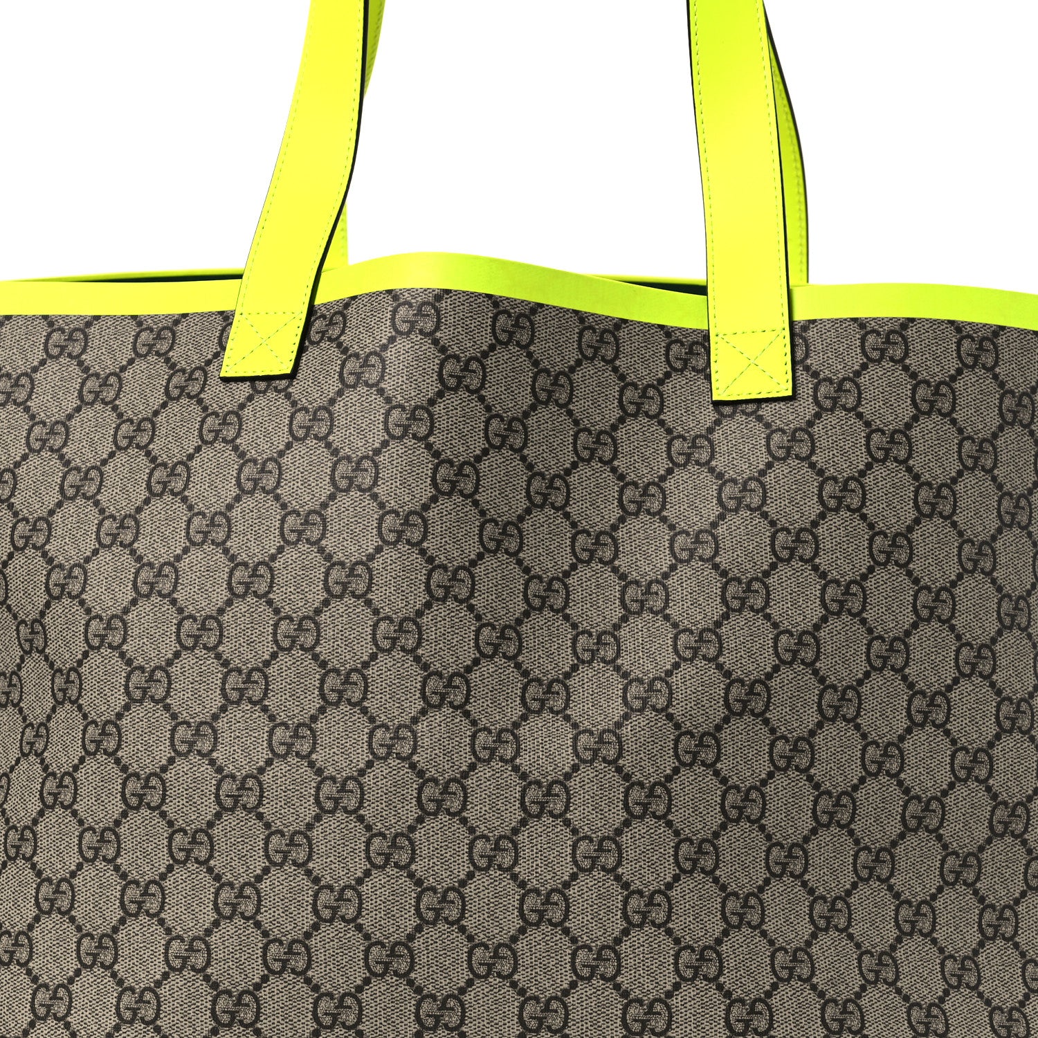 Gucci GG Supreme Monogram Totissima Shopping Tote Ebony Beige Yellow 8 of 10