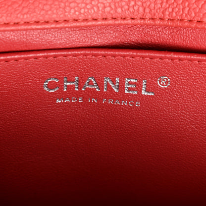 Chanel Caviar Quilted Clutch With Chain Flap Coral 6 of 10