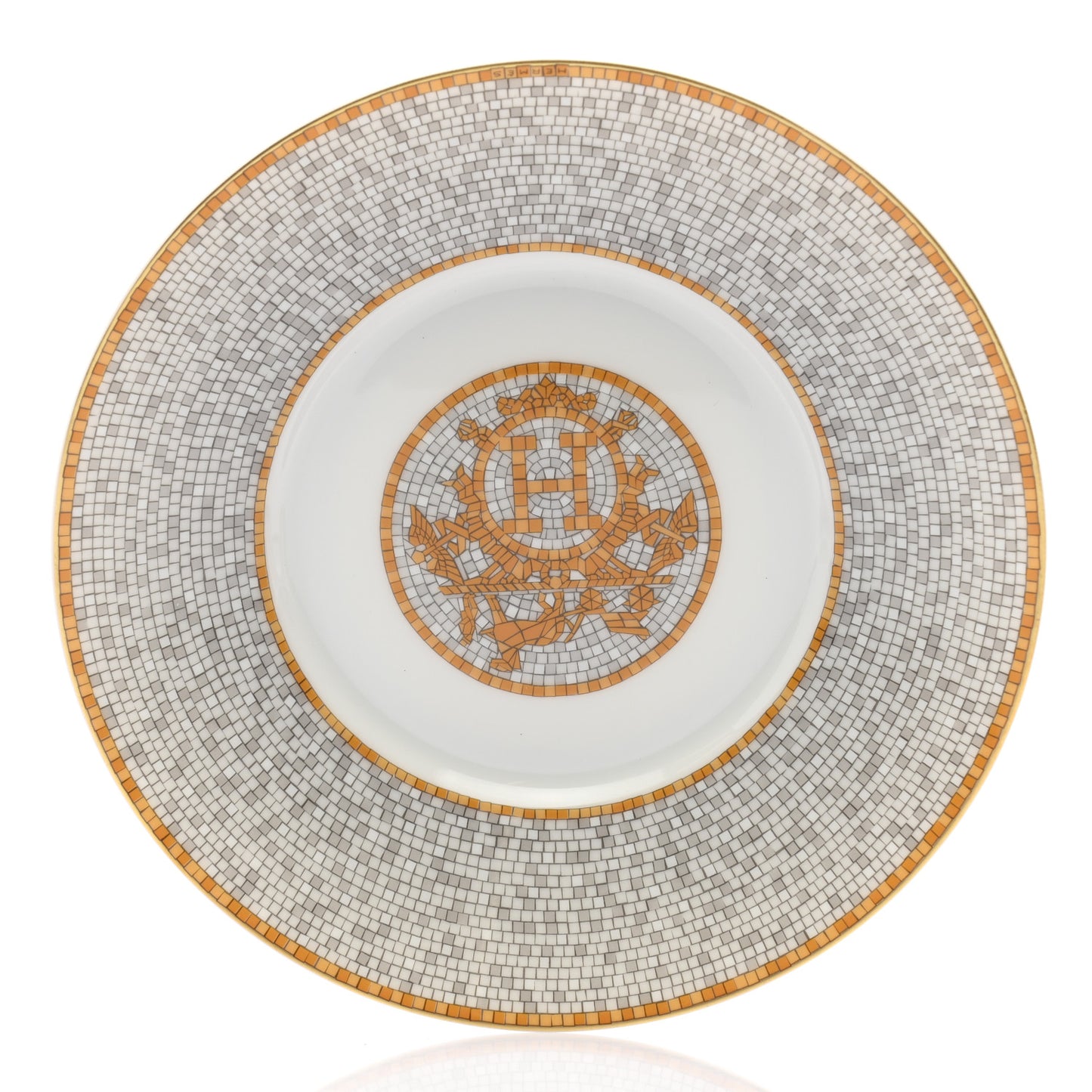 Porcelain Mosaique Au 24 Gold Breakfast Cup And Saucer Set Of 2