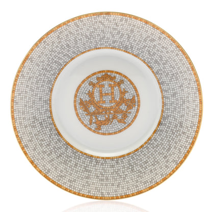 Hermes Porcelain Mosaique Au 24 Gold Breakfast Cup And Saucer Set Of 2 4 of 8