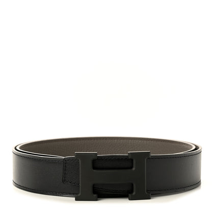 Hermes Box Togo So Black 32mm H Belt 90 Black Etain 1 of 5
