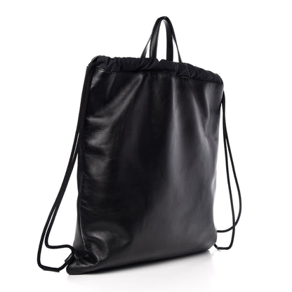 Gucci Calfskin Small GucciGhost Drawstring Backpack Black 3 of 8