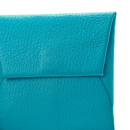 Hermes Chevre Mysore Bastia Coin Purse Turquoise 10 of 12
