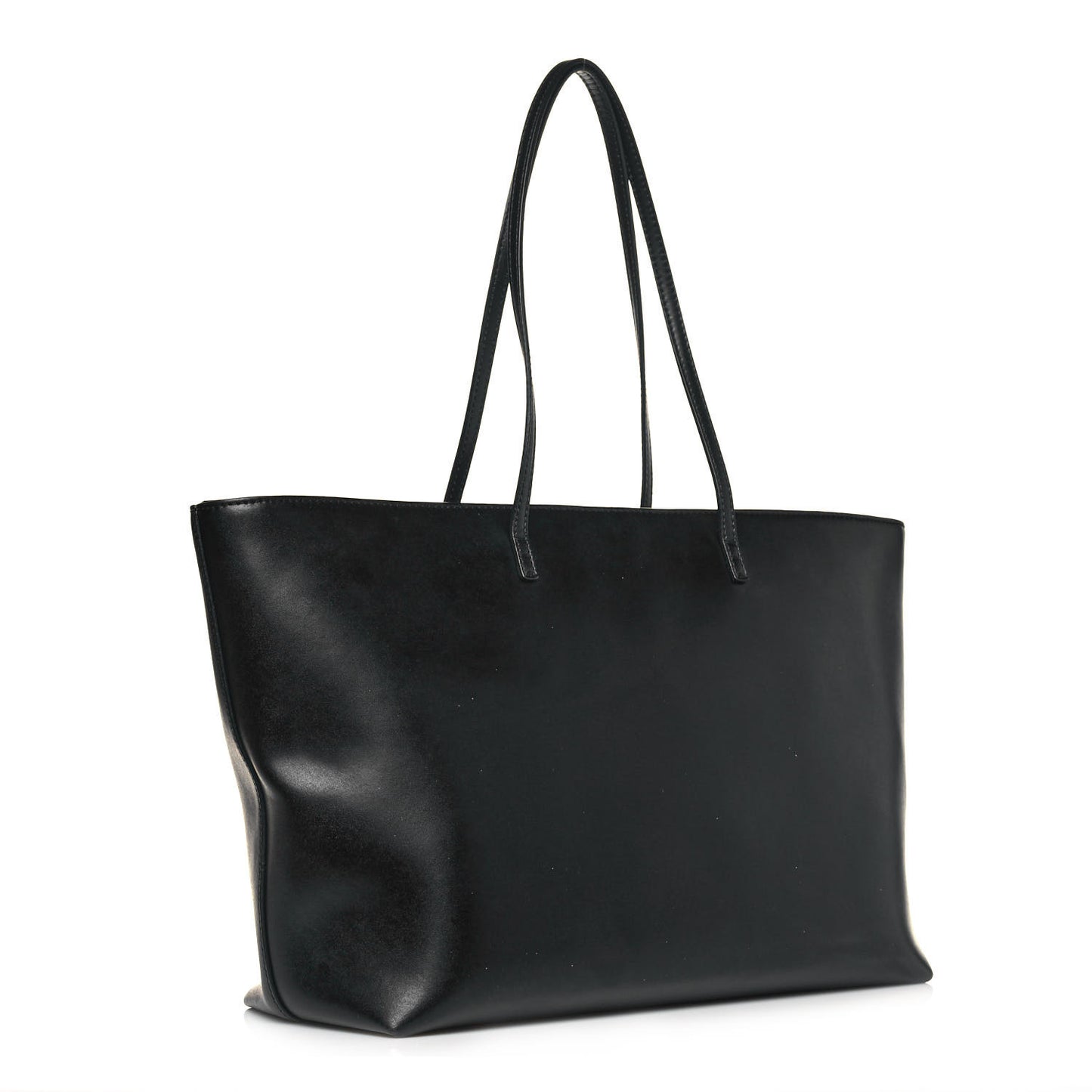 Vitello Liberty Lucido Metal Monster Eyes Medium Roll Tote Black