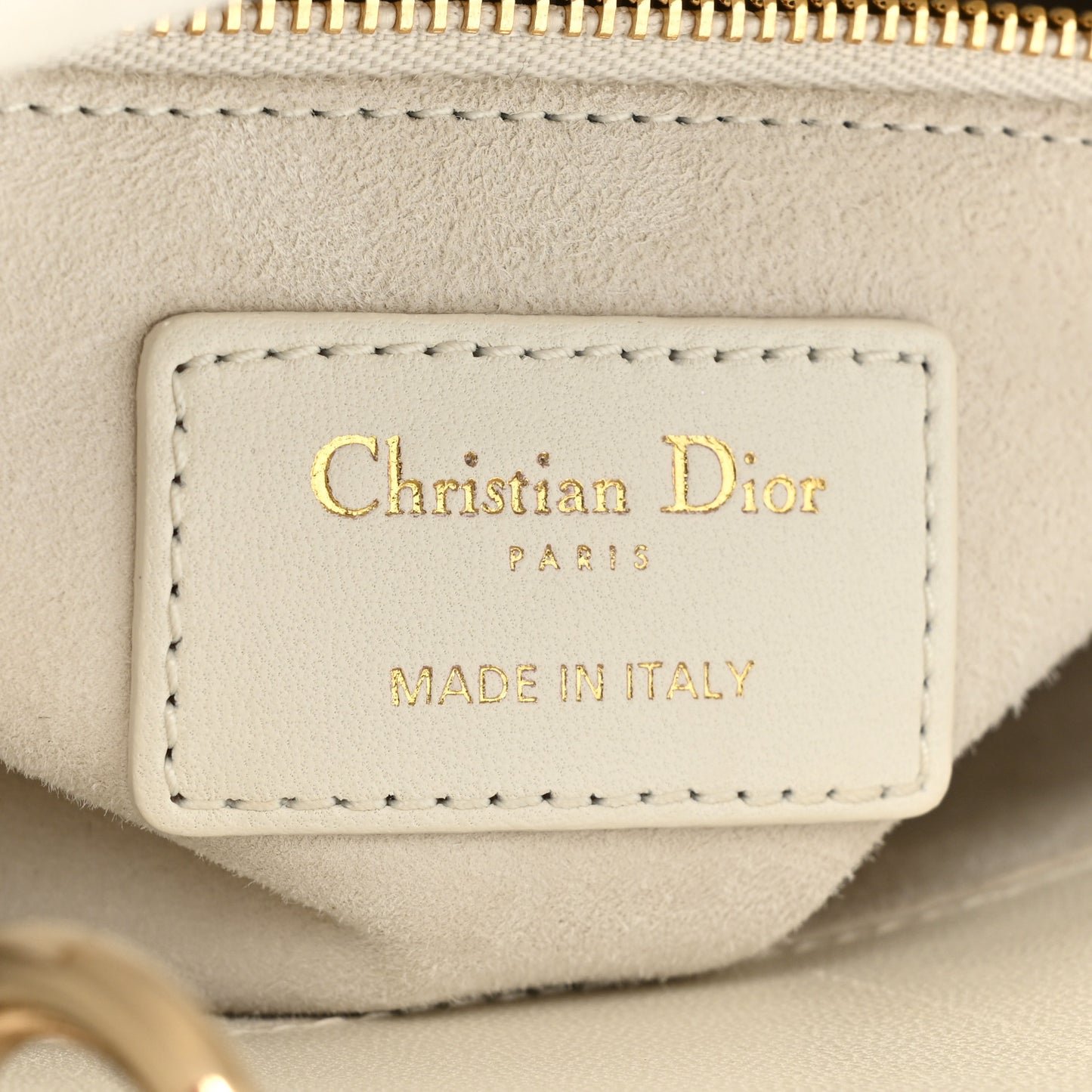 Lambskin Cannage Small My ABCDior Lady Dior White