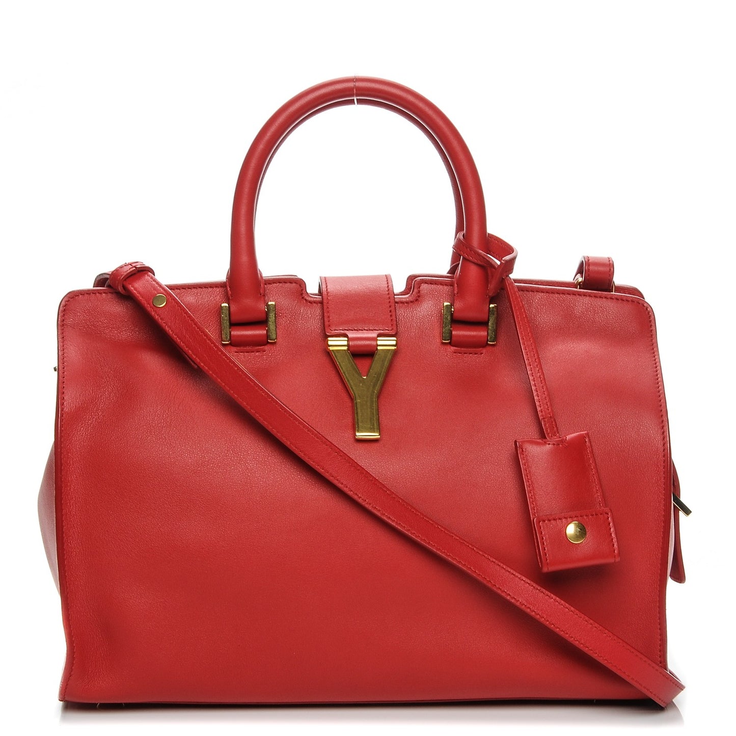 Calfskin Small Classic Y Cabas Red