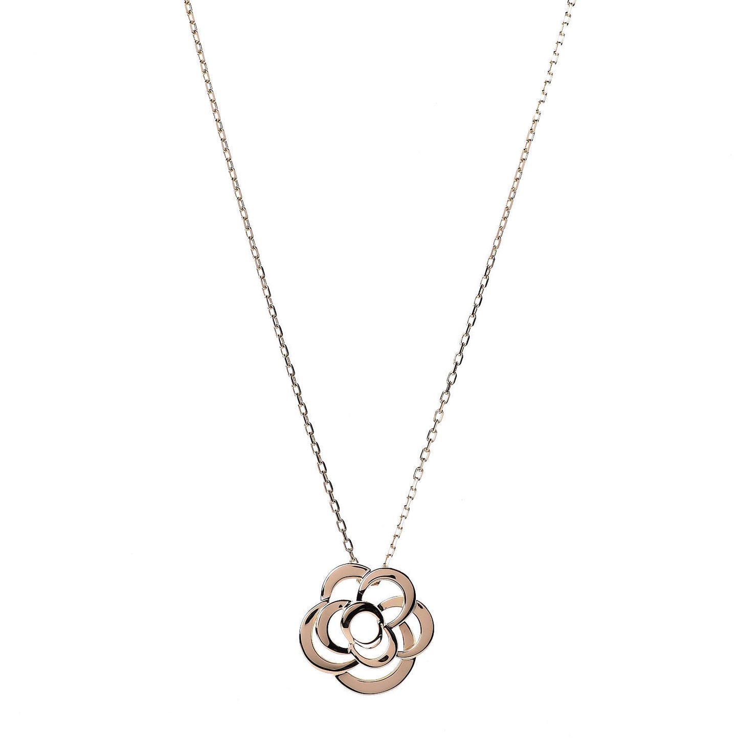 18K Yellow Gold Fil de Camelia Pendant Necklace