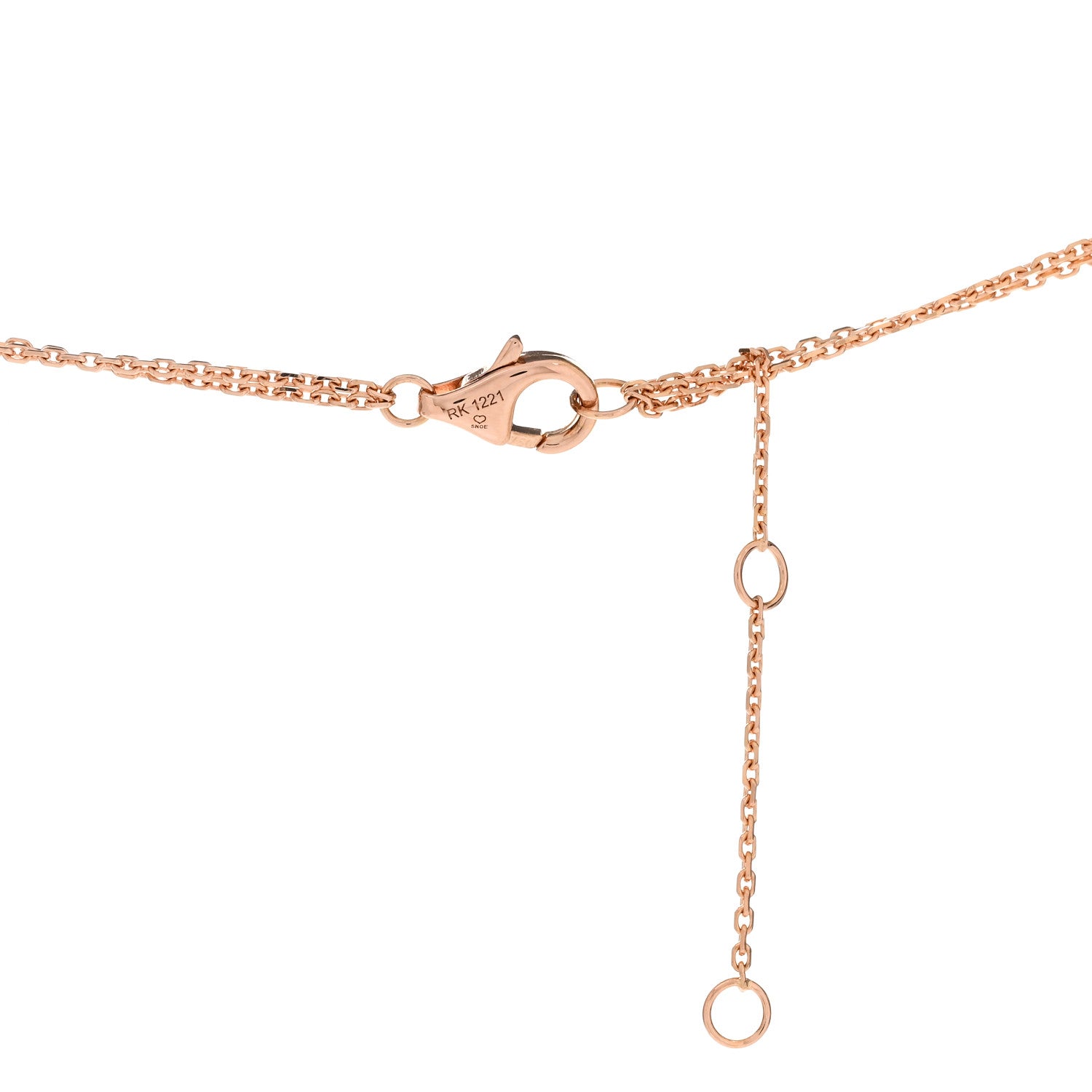 Cartier 18K Pink Yellow White Gold Trinity Double Chain Pendant Necklace 5 of 5