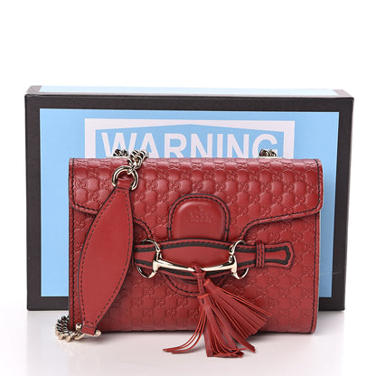 Gucci Soft Microguccissima Mini Emily Chain Shoulder Bag Rosso 11 of 11