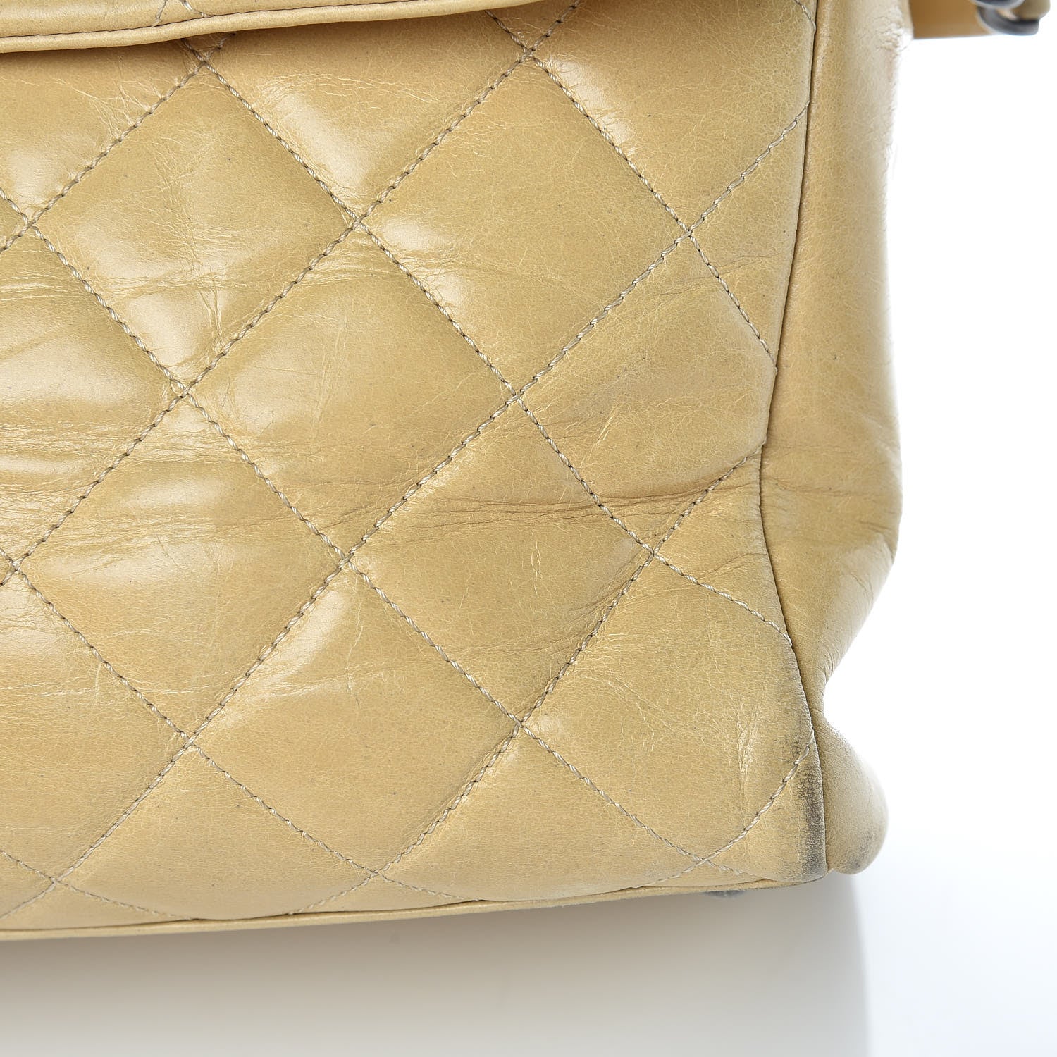 Chanel Calfskin Quilted Large Front Flap Tote Beige 15 of 15