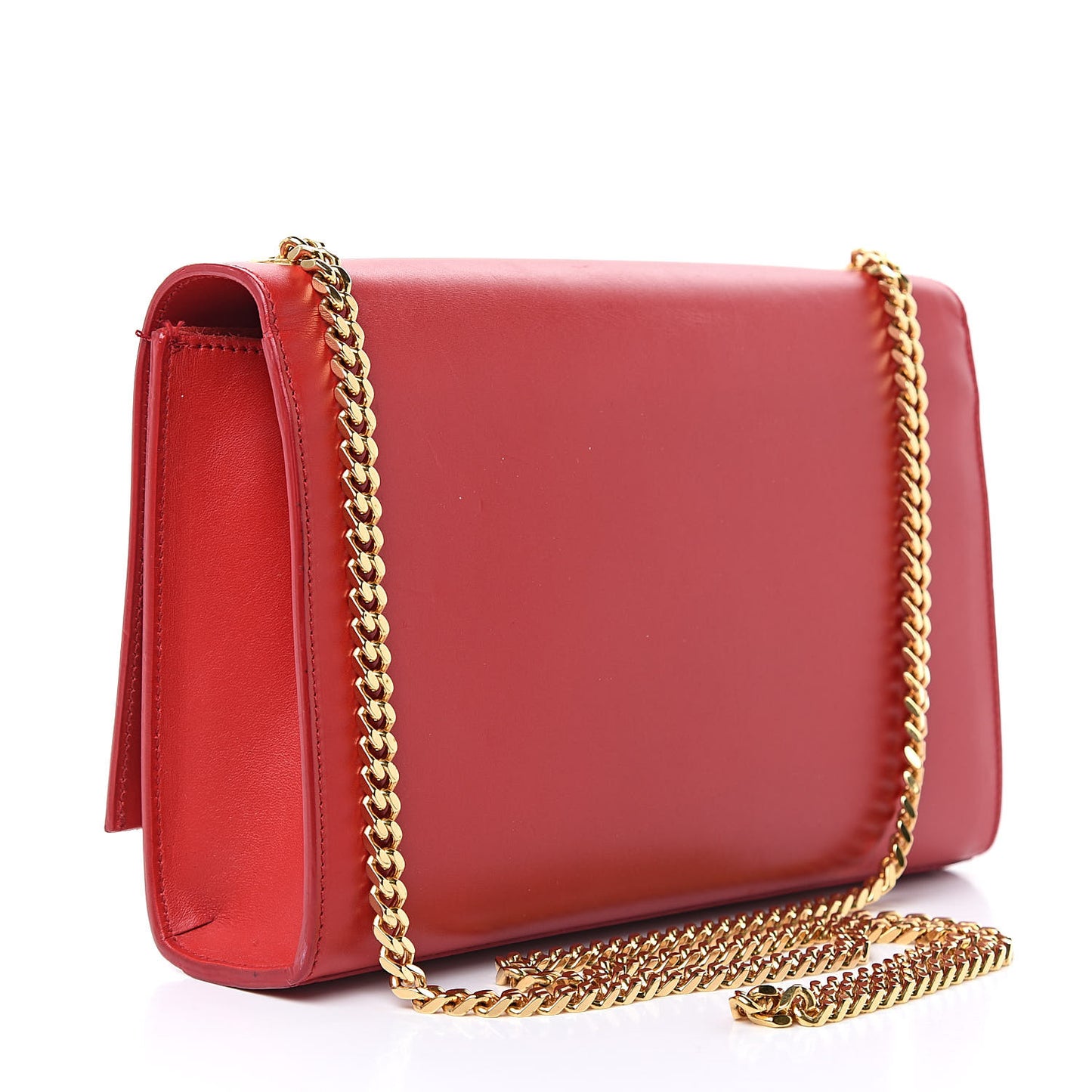 Smooth Calfskin Medium Classic Monogram Kate Tassel Satchel Lipstick Red
