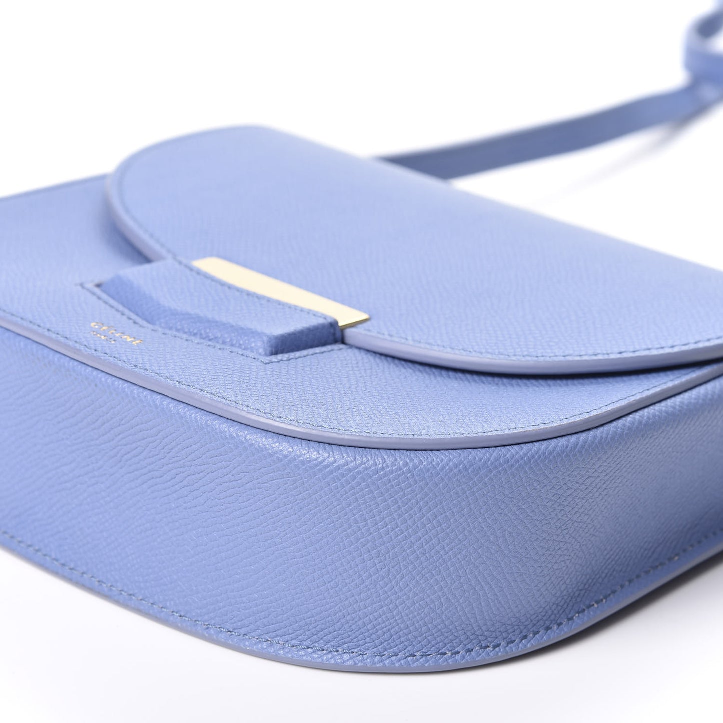 Grained Calfskin Small Trotteur Porcelain