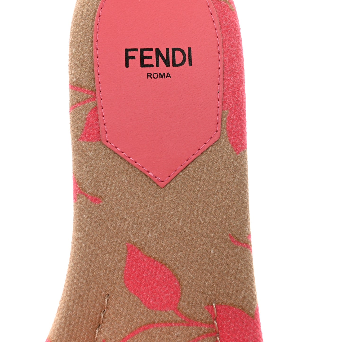 Canvas Rose Logo Embroidered Flat Slide Sandals 36.5 Kissed Black