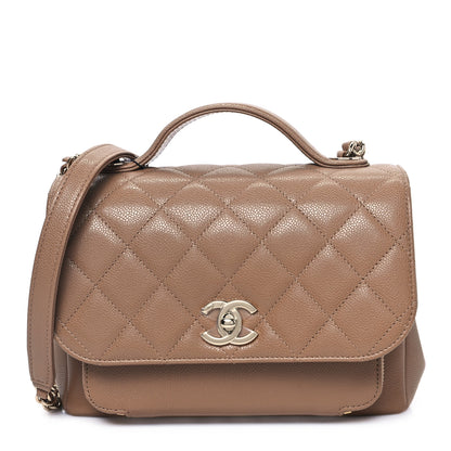 Chanel Caviar Quilted Medium Business Affinity Flap Beige 1 of 10