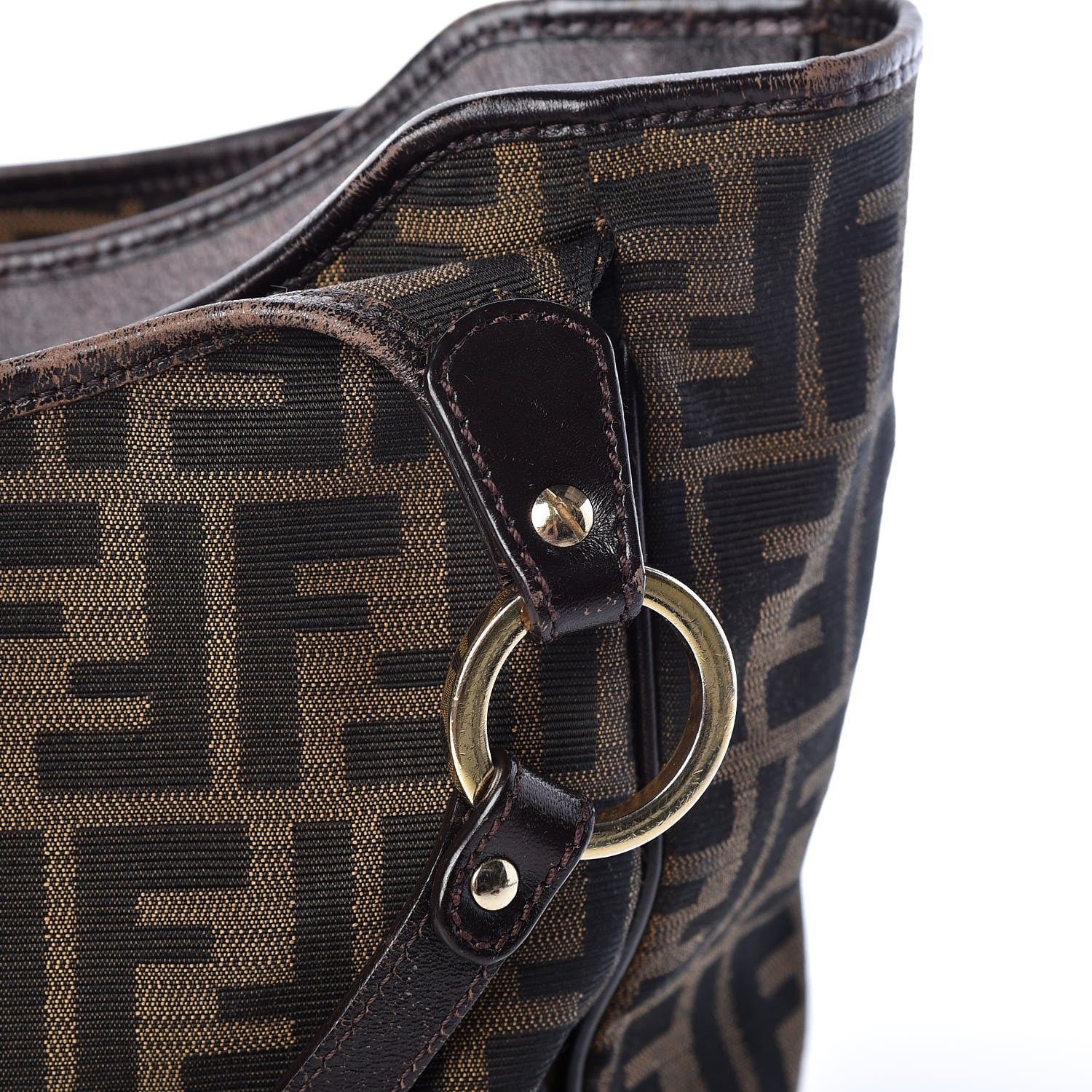 Fendi Zucca Small Chef Shopping Tote Tobacco Moro 21 of 24