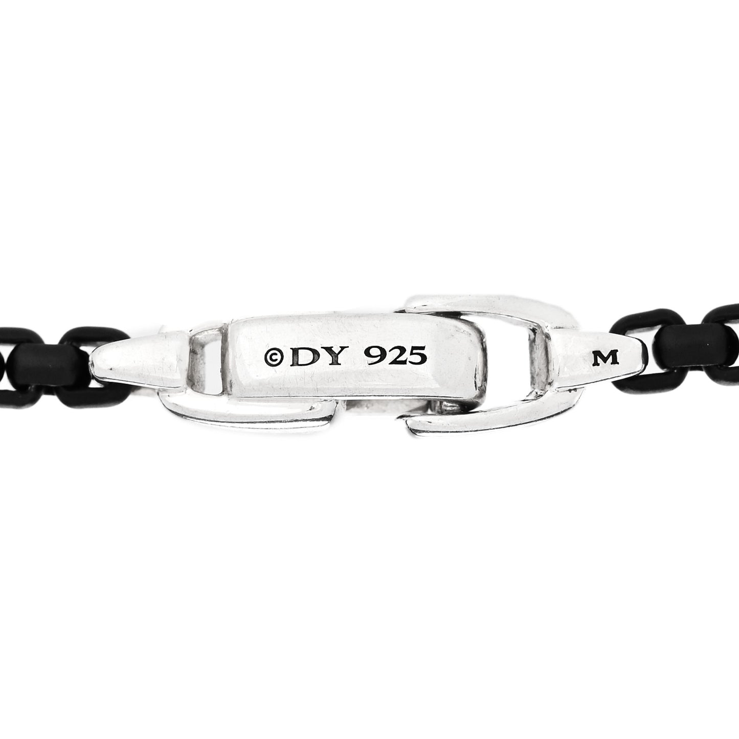 Sterling Silver Darkened Stainless Steel 2.7mm Box Chain Bracelet