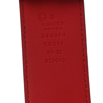 Gucci GG Plus Monogram Blooms Plaque Belt 80 32 Blue 3 of 5