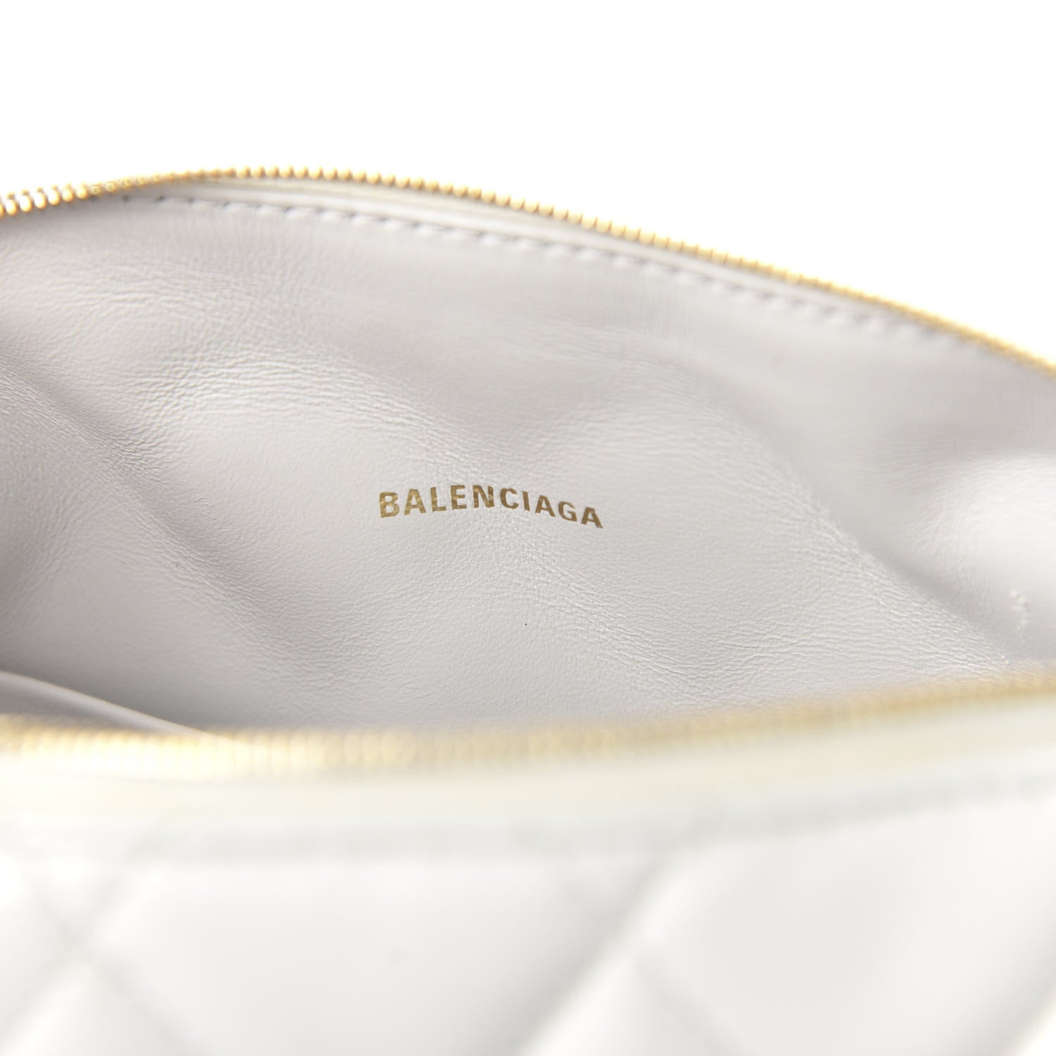 Balenciaga Nappa Calfskin Quilted Touch B Camera Shoulder Bag White 8 of 9