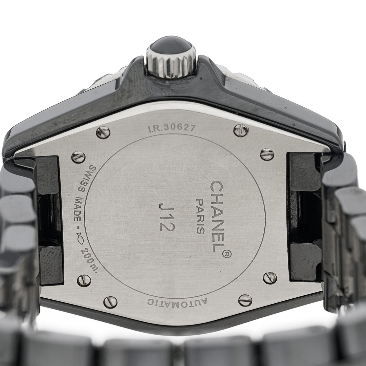 Stainless Steel Ceramic Diamond Pave Bezel 41mm J12 Automatic Watch Black