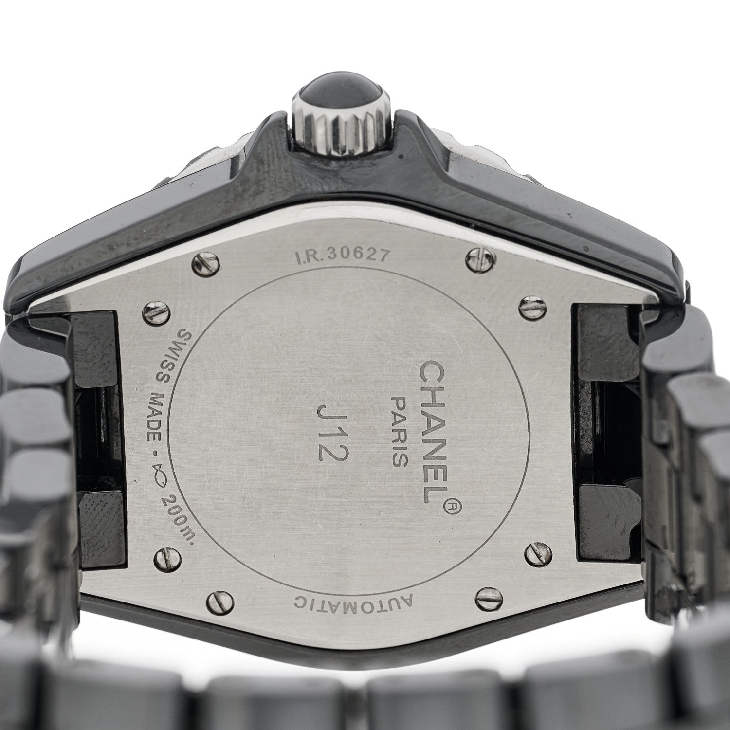 Chanel Stainless Steel Ceramic Diamond Pave Bezel 41mm J12 Automatic Watch Black 4 of 5
