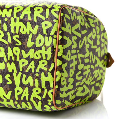 Louis Vuitton Monogram Graffiti Speedy 30 Green 10 of 10