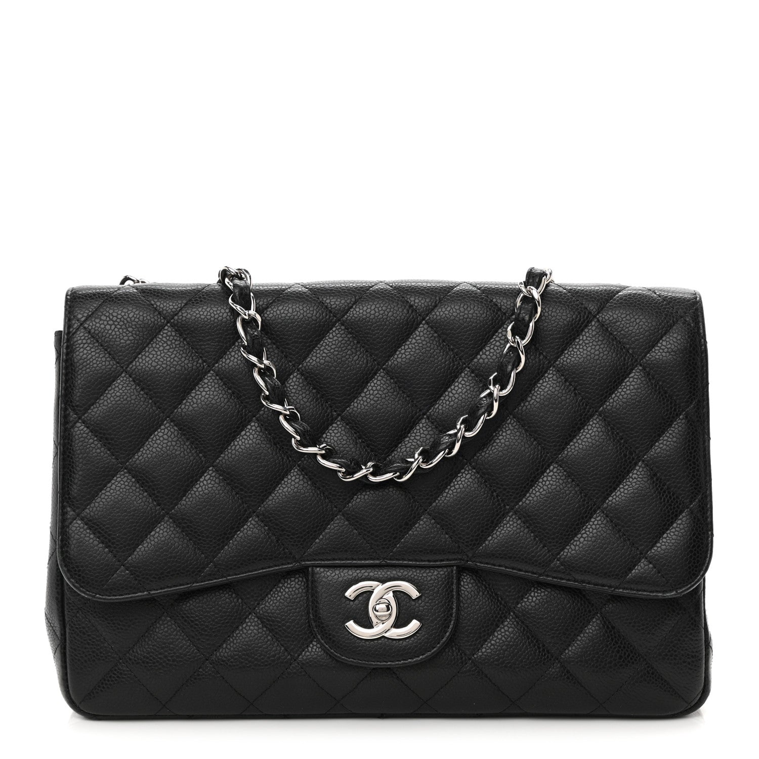 Chanel Caviar Quilted Jumbo Single Flap Black 1 of 10