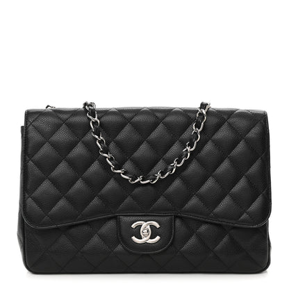 Chanel Caviar Quilted Jumbo Single Flap Black 1 of 10