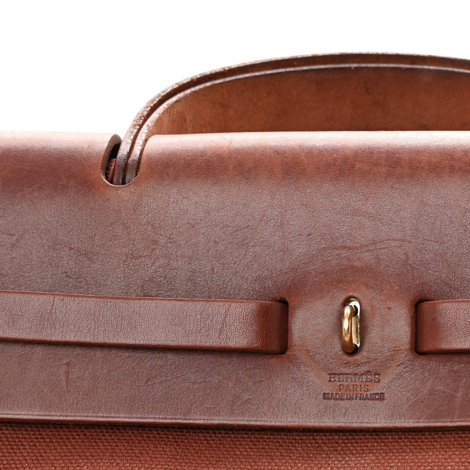 Hermes Toile Vache Calfskin Herbag 40 GM Natural 16 of 18