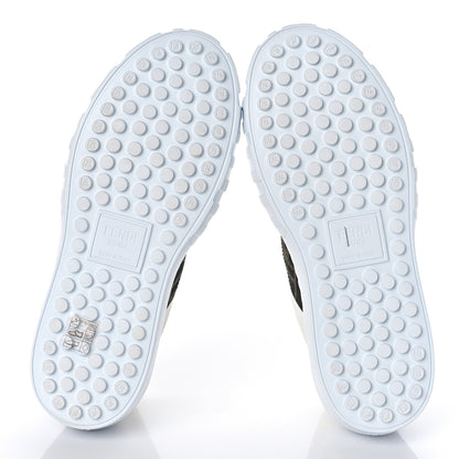 Fendi Fabric Jacquard Vitello Technical Fabric FF Womens Fendi Force Low Top Sneakers 38 Tobacco Black Ultrawhite White 6 of 10